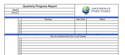 quarterly status report template